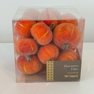 PIER 1 'sugared' mini pumpkins decorative filler vase filler Halloween decor NEW